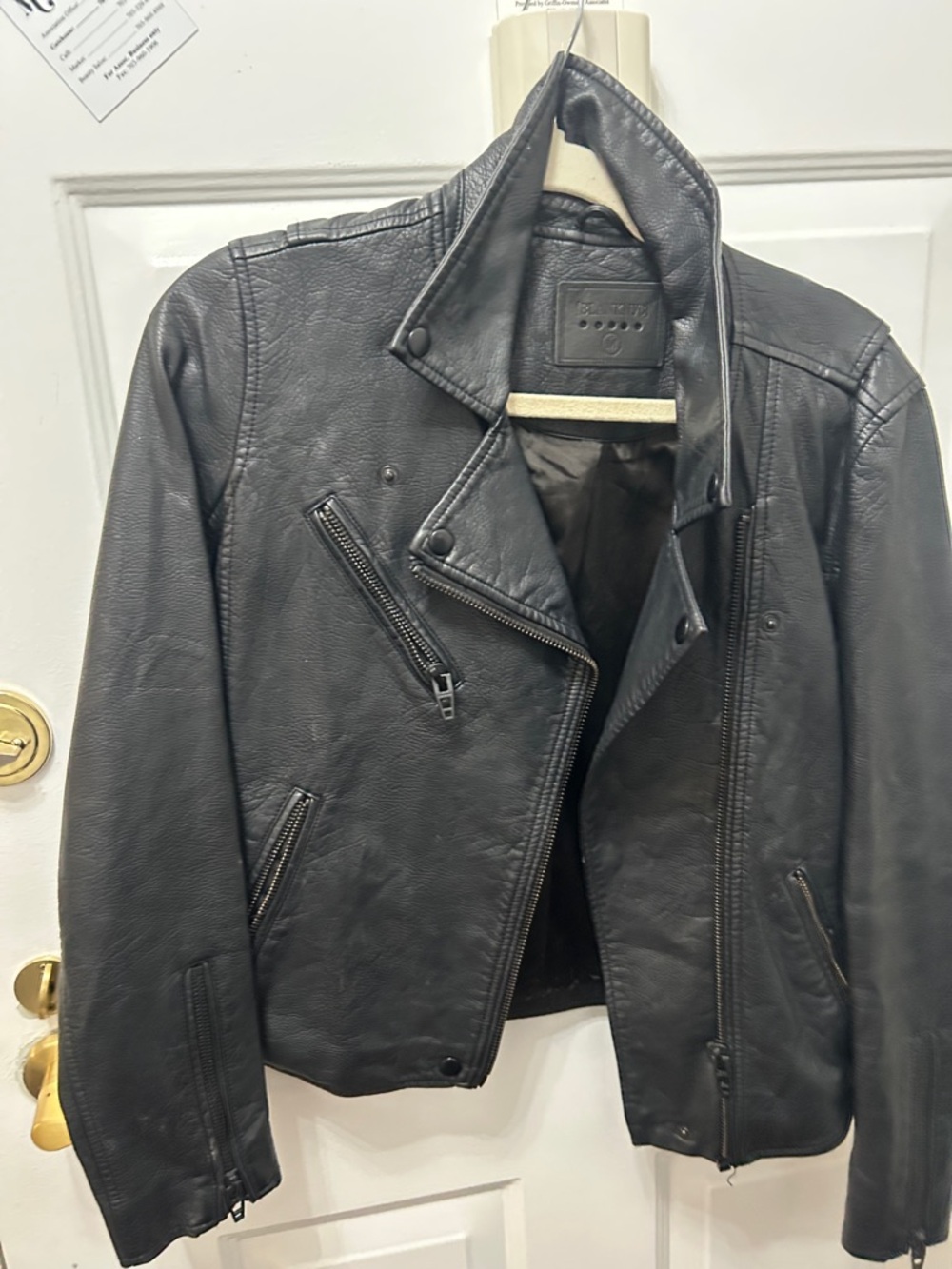 Blank NYC Black Faux Leather Jacket - Size M